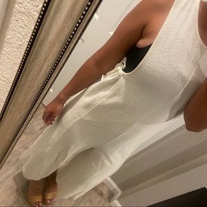 Madewell Ivory Cotton Jumpsuit. Size M.